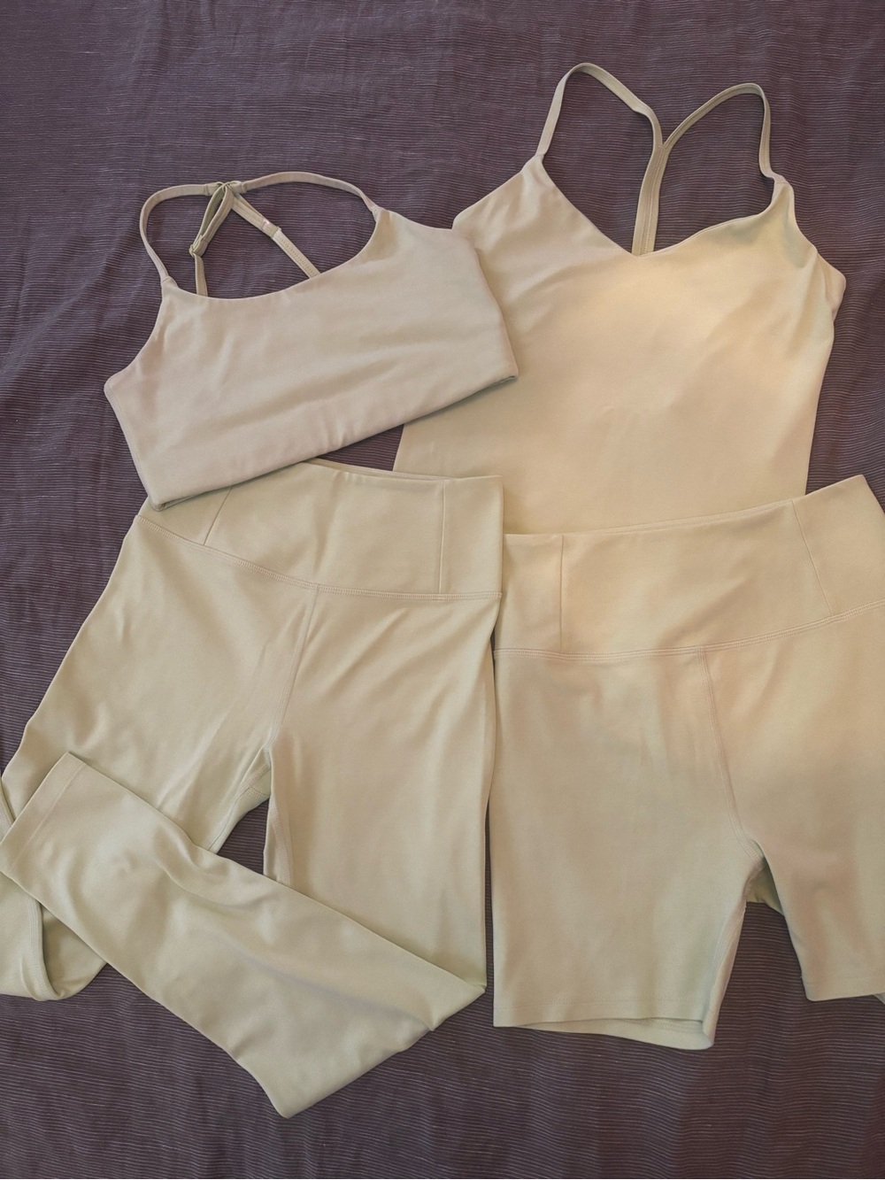 Girlfriend Collective Active Wear Set in light green